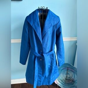 Royal blue medium trench coat